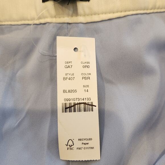 NWT J. Crew Kate Straight-Leg Pant In Stretch Linen Blend Light Blue 14 - Picture 6 of 7